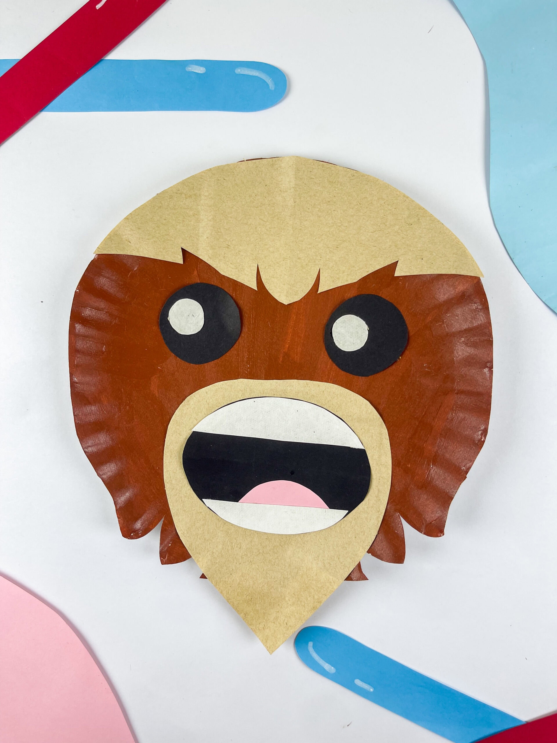 chewbacca paper plate craft
