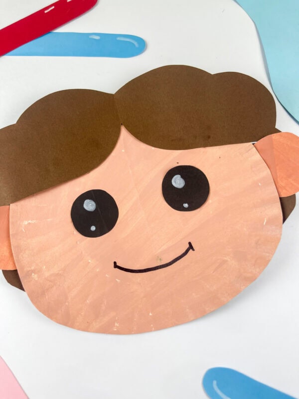 Close-up of Han Solo paper plate craft face