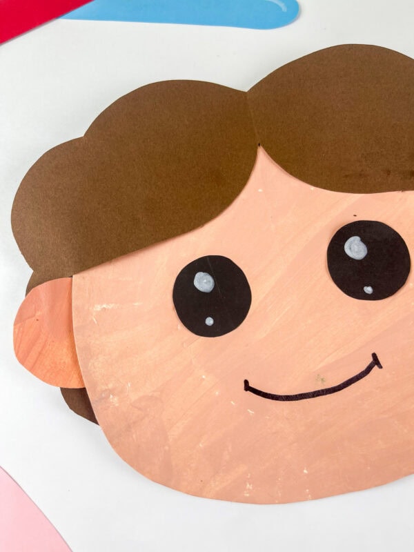 Angled close-up of Han Solo paper plate craft
