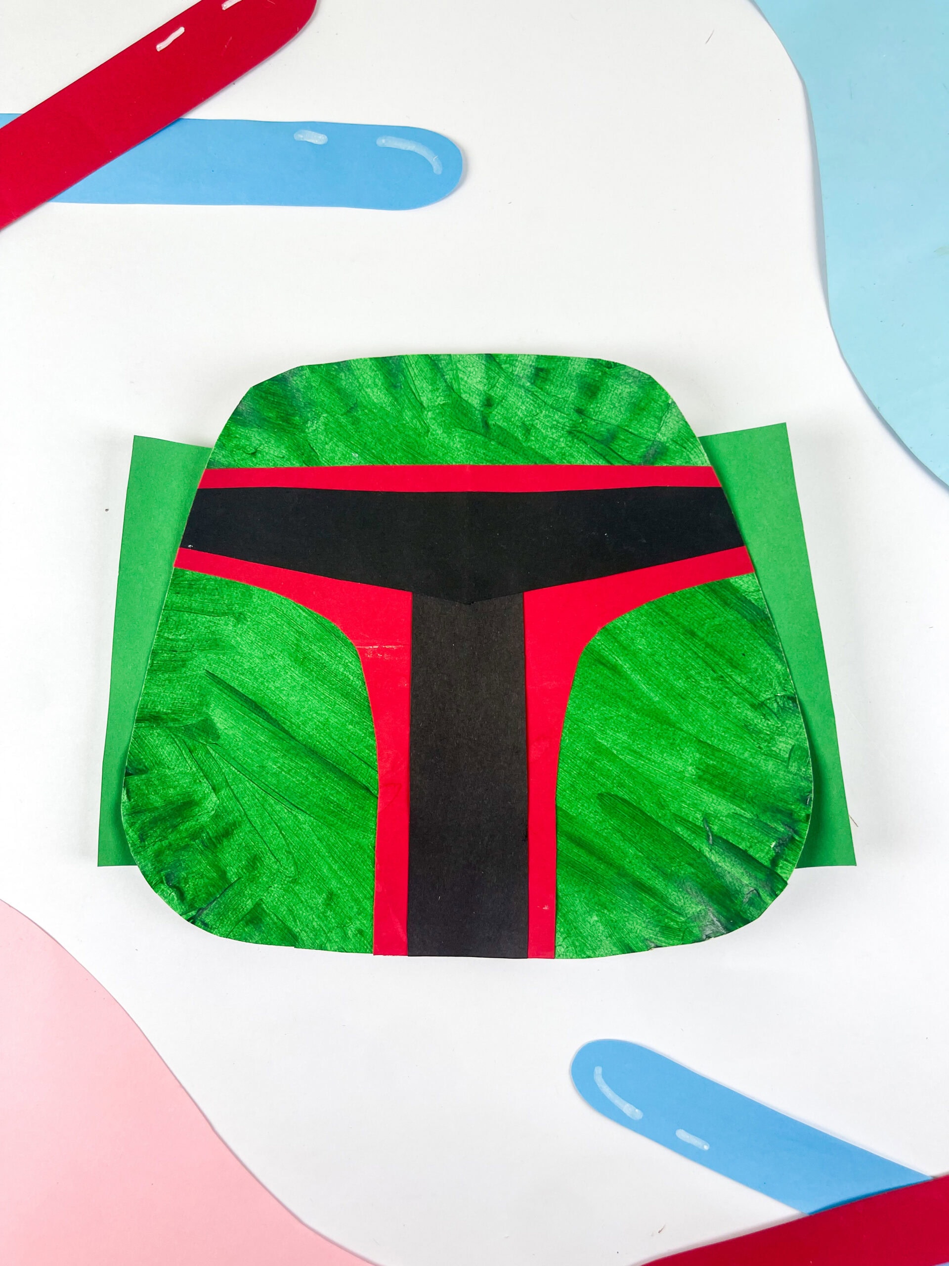 boba fett paper plate craft
