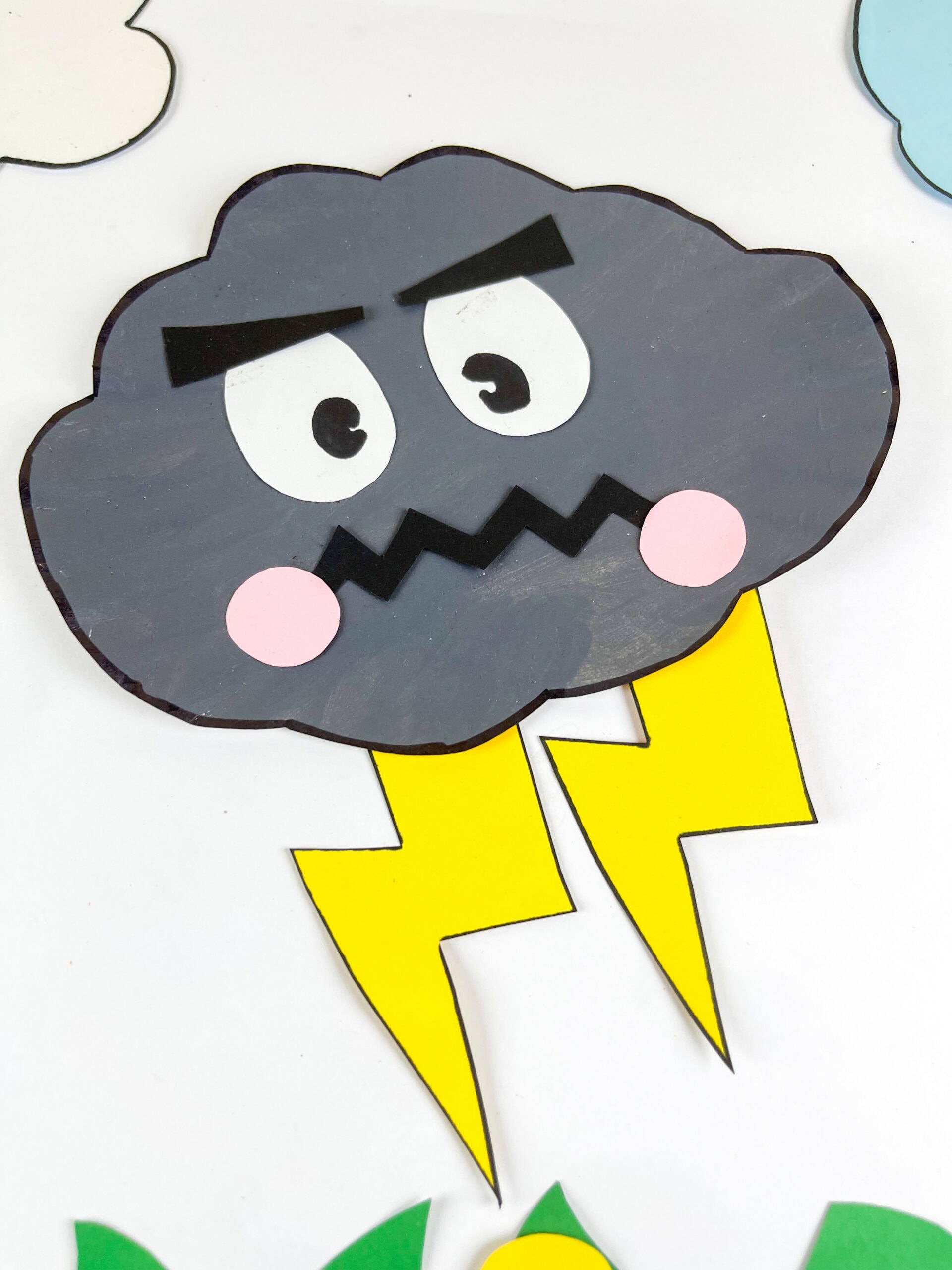 thunderstorm paper plate craft