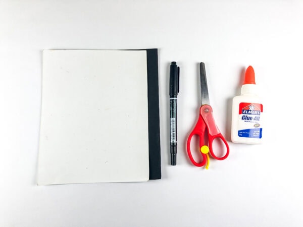 Craft supplies for goat handprint project