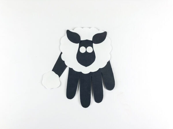 Goat craft with ears and eyes attached