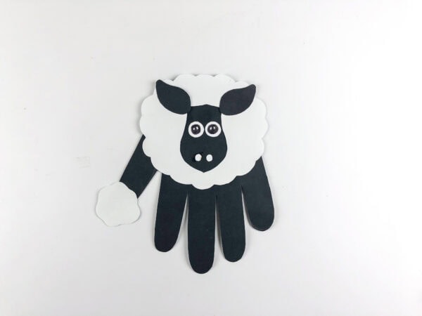 Finished goat handprint craft final view