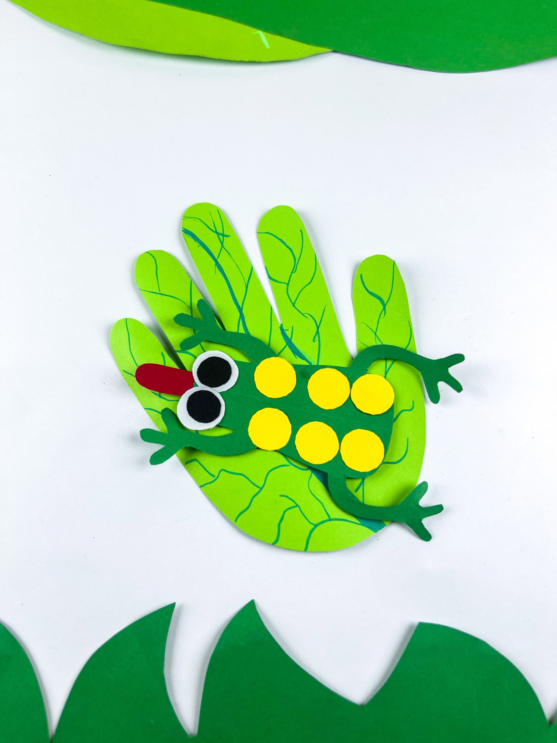 frog handprint craft