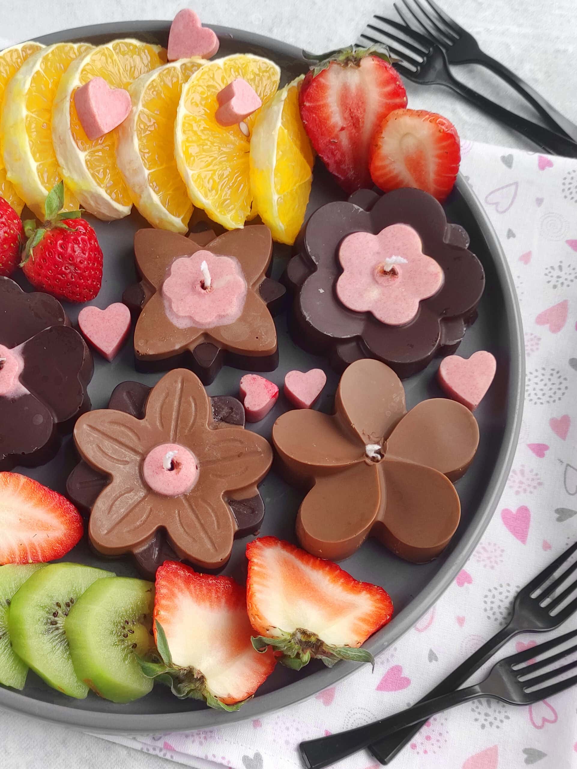 chocolate candles charcuterie board