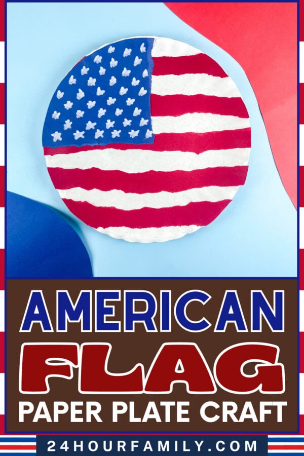American flag paper plate craft Pinterest pin design