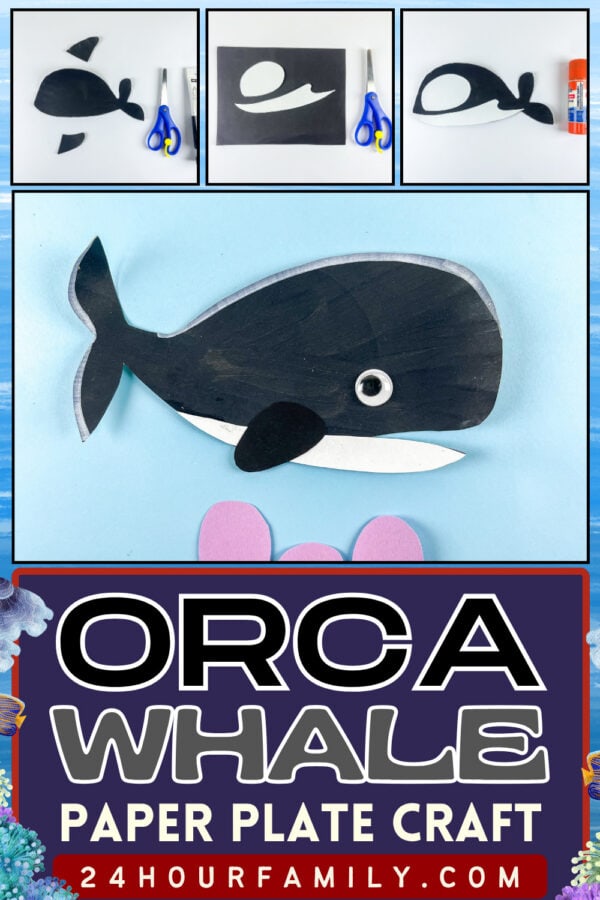 Orca whale craft collage poster