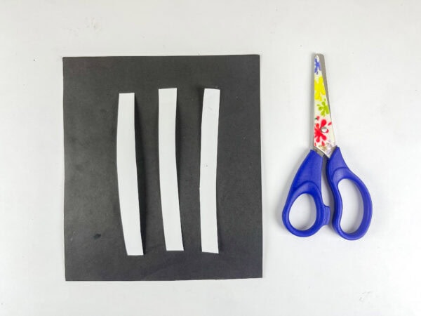 White paper strips for flag craft