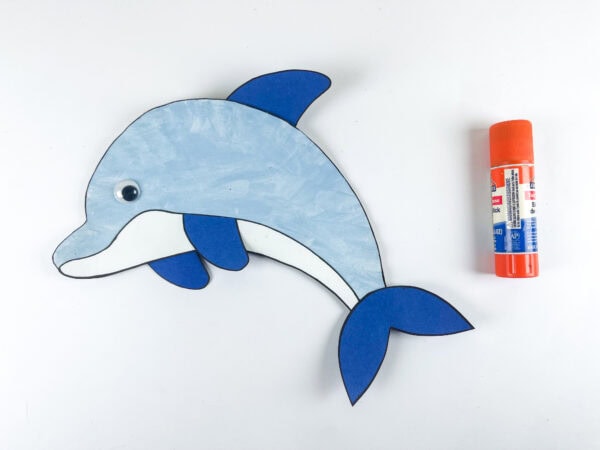 Dolphin craft with googly eye attached