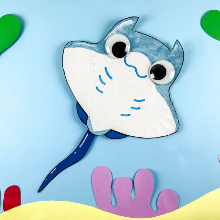 Paper Plate Stingray Craft