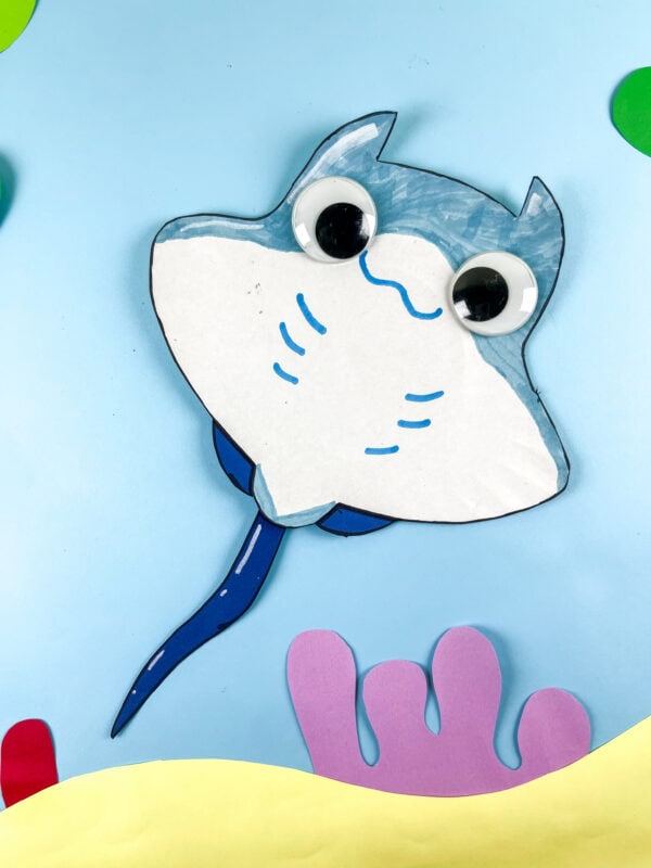Stingray craft on ocean background