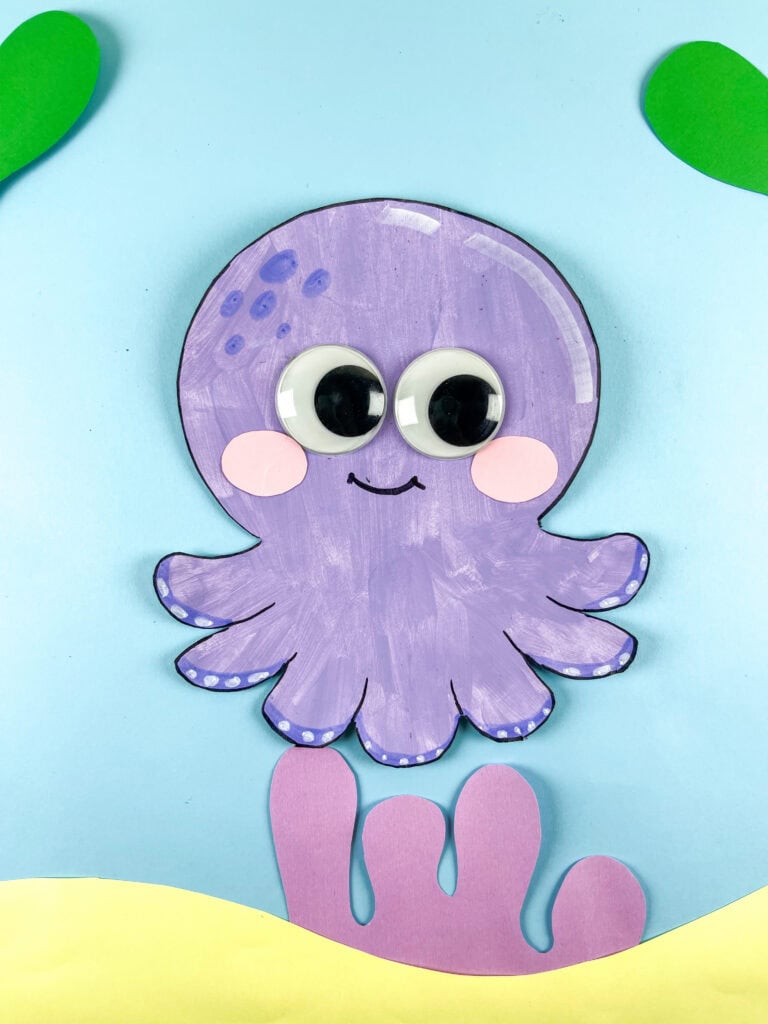 octopus paper plate craft