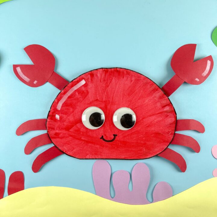 crab paper plate craft for preschoolers