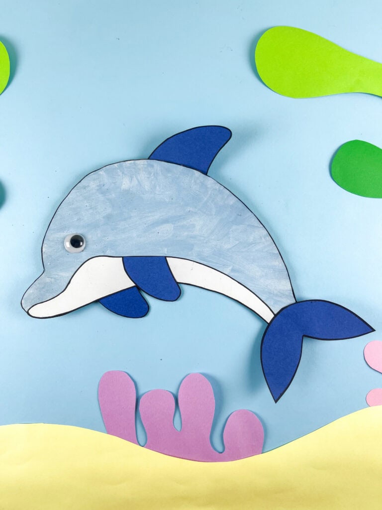 dolphin paper plate craft