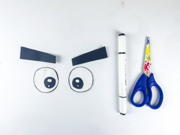 Eagle eyes and eyebrows cutouts