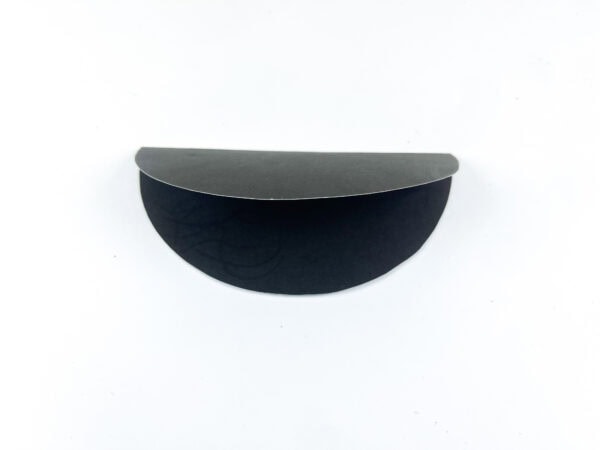 Folded black paper plate base
