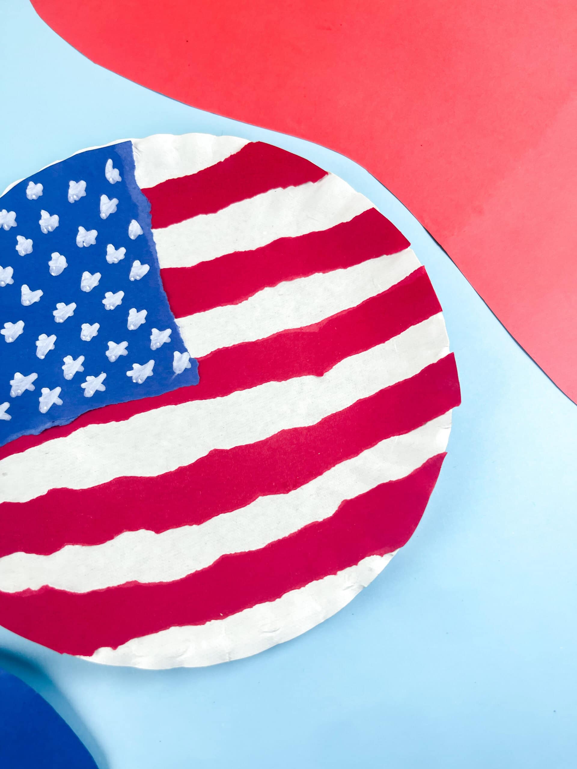 american flag paper plate craft