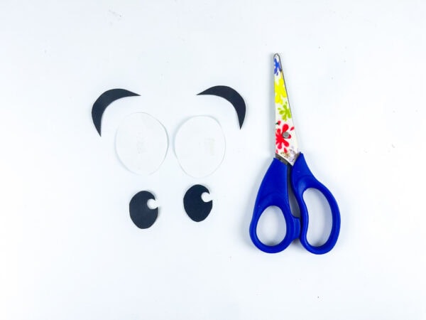 Paper eyes and eyebrows cutouts for car craft