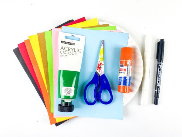 Craft supplies for school wreath project
