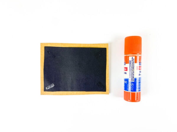 Chalkboard sign with glue stick