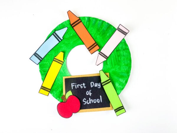 Finished school wreath craft