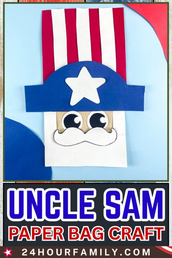 Uncle Sam paper bag craft poster design