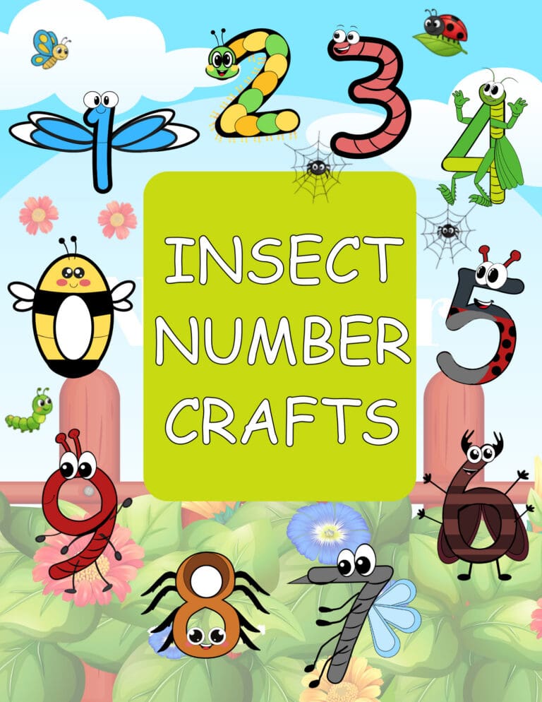 Free Number Insect Crafts: Learn Numbers 0-9 with Bugs