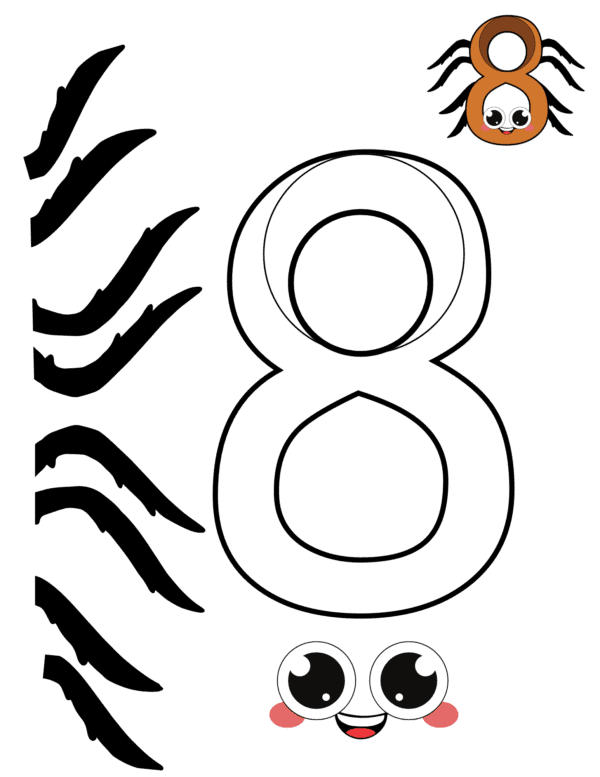 number 8 printable numbers craft