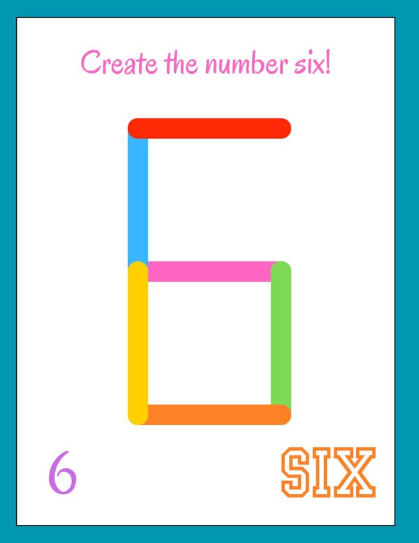 number 6 popsicle stick craft