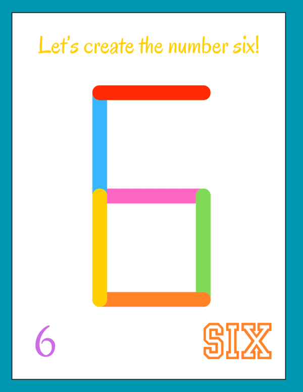 number 6 popsicle stick craft