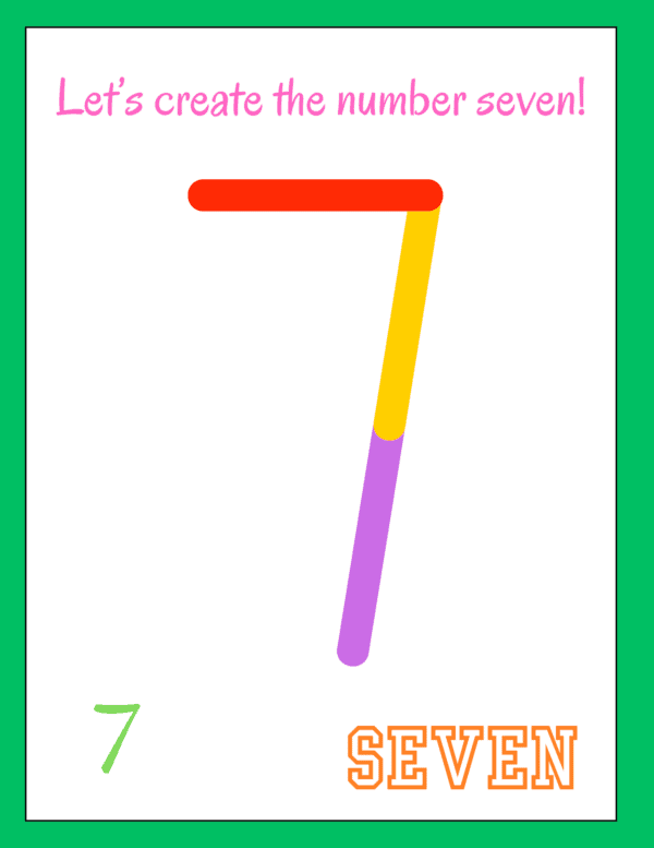number 7 popsicle stick craft