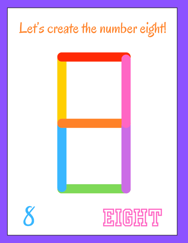 number 8 popsicle stick craft