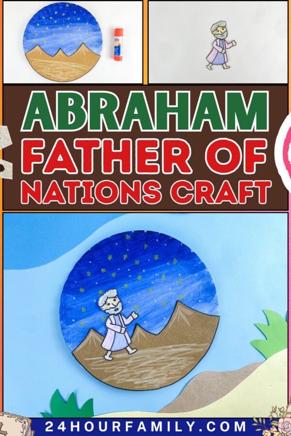 Abraham father of nations craft collage title image.