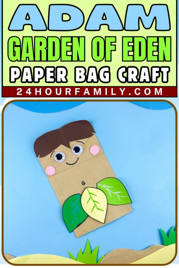 Adam Garden of Eden paper bag craft poster design