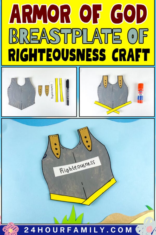 Armor of God breastplate of righteousness craft poster