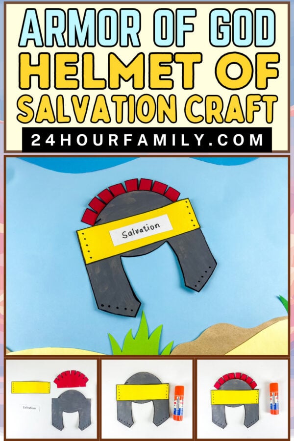 Armor of God Helmet of Salvation craft collage