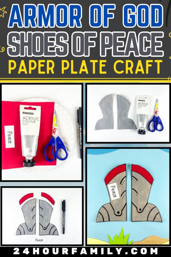 Armor of God Shoes of Peace craft collage