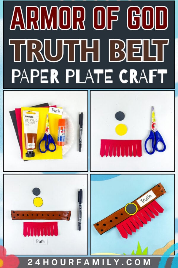Armor of God Truth Belt Paper Plate Craft poster