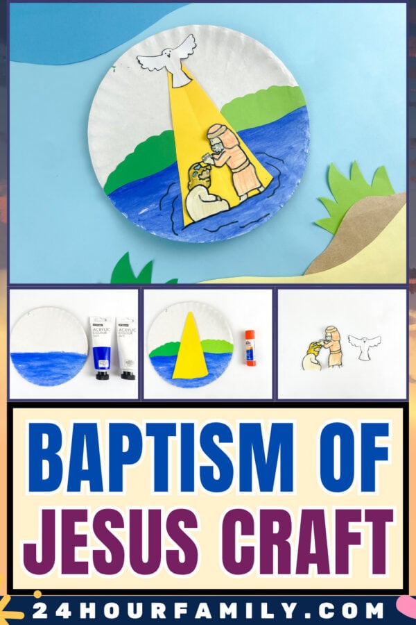 Baptism of Jesus craft poster collage