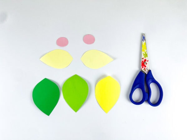 Paper leaf and blush cutouts