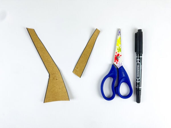 Cut robe pieces for Moses craft
