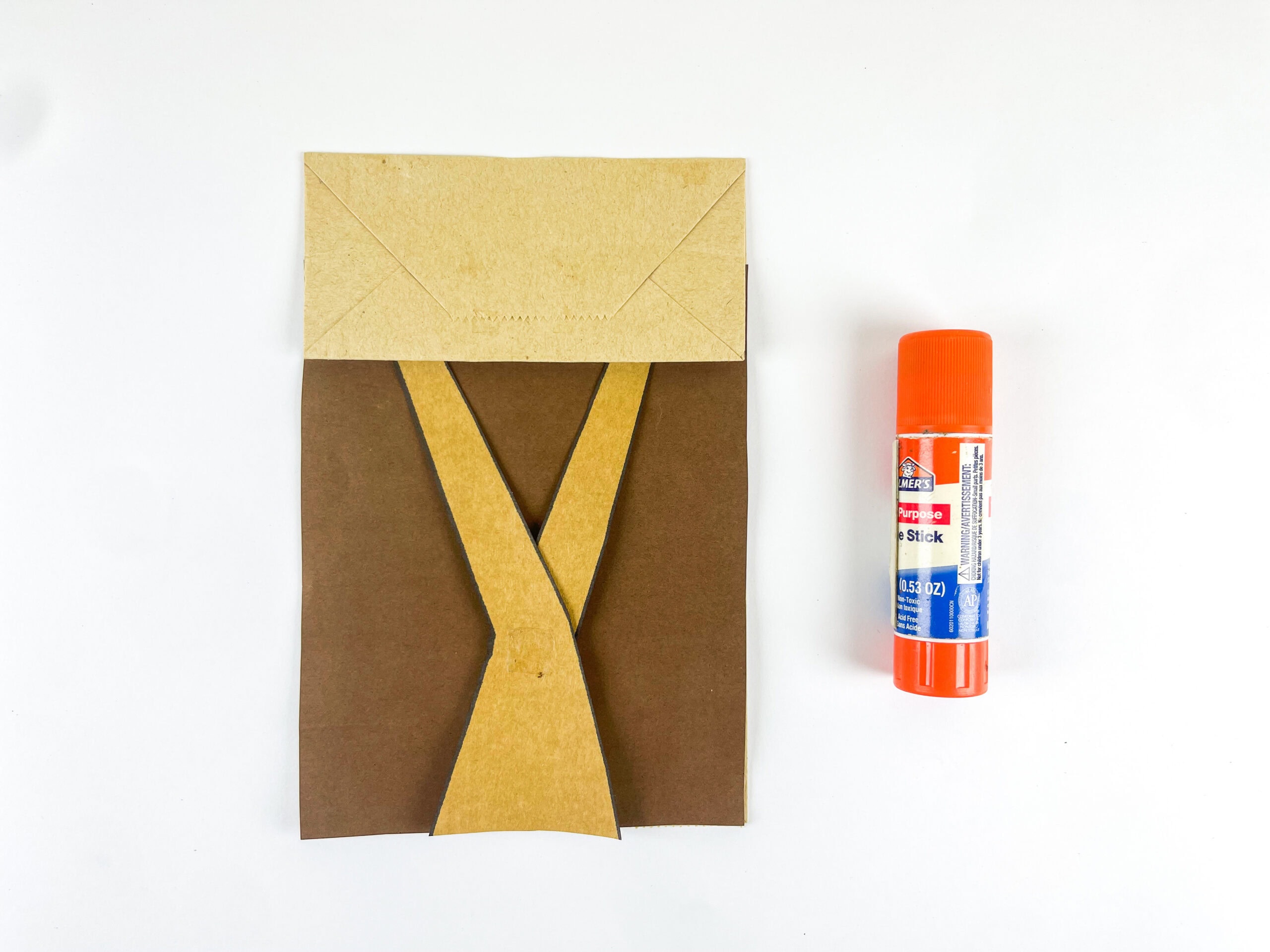 Robe pieces attached to paper bag