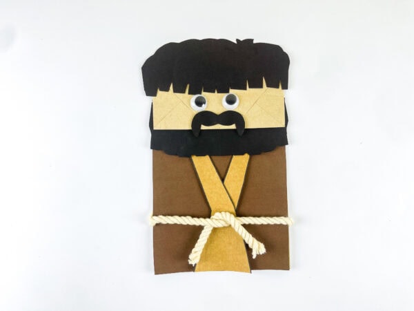 Finished Moses paper bag craft