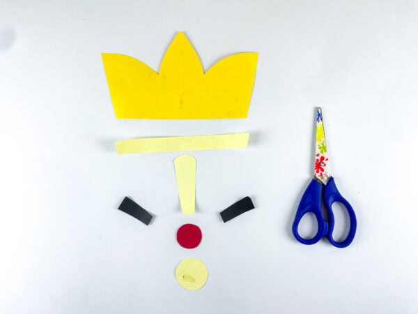 Pharaoh crown pieces and scissors