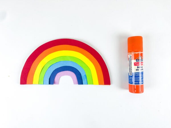 Rainbow assembled for dove craft