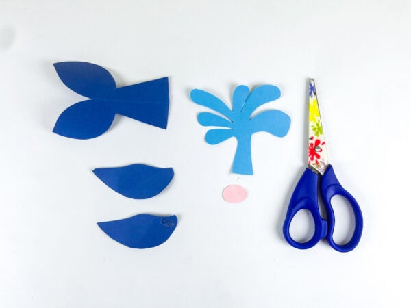 Whale fin and tail cutouts