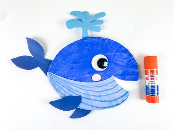 Whale craft with googly eye