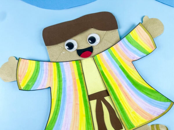 Close-up of Joseph Coat of Many Colors craft