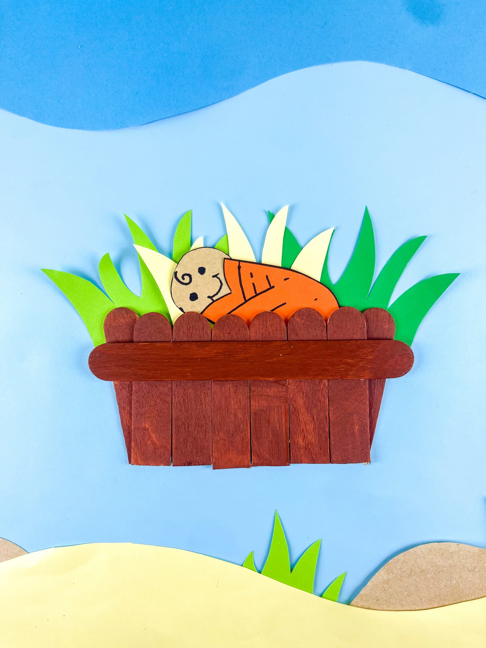 baby moses in a basket bible craft